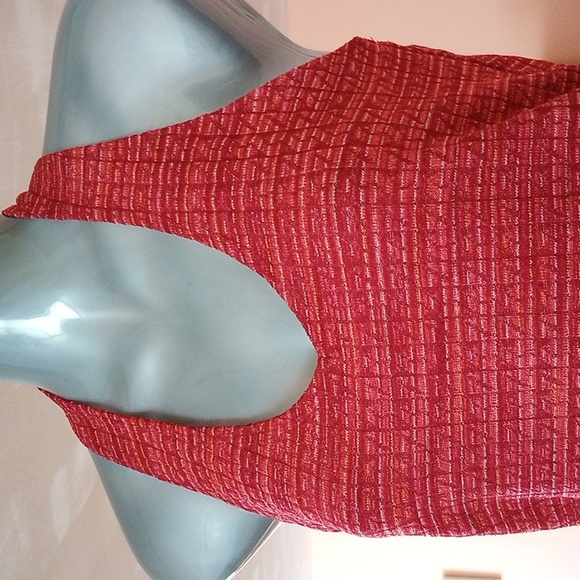 Orange Red Halter Top Size Medium Womens - Picture 6 of 6